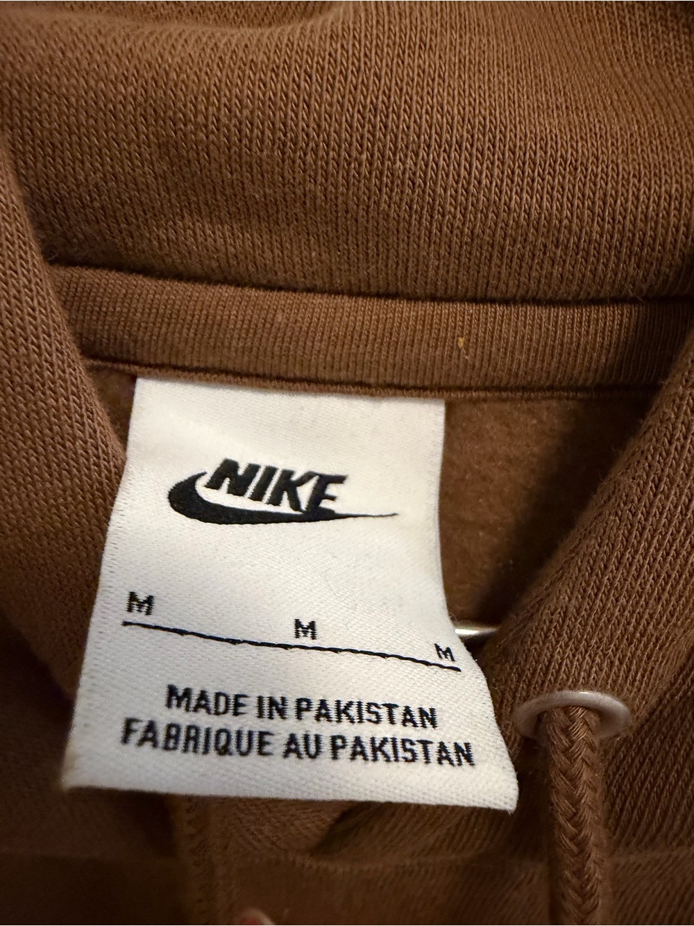 Nike Brown Pullover Hoodie with Small White Logo - Picture 3 of 3